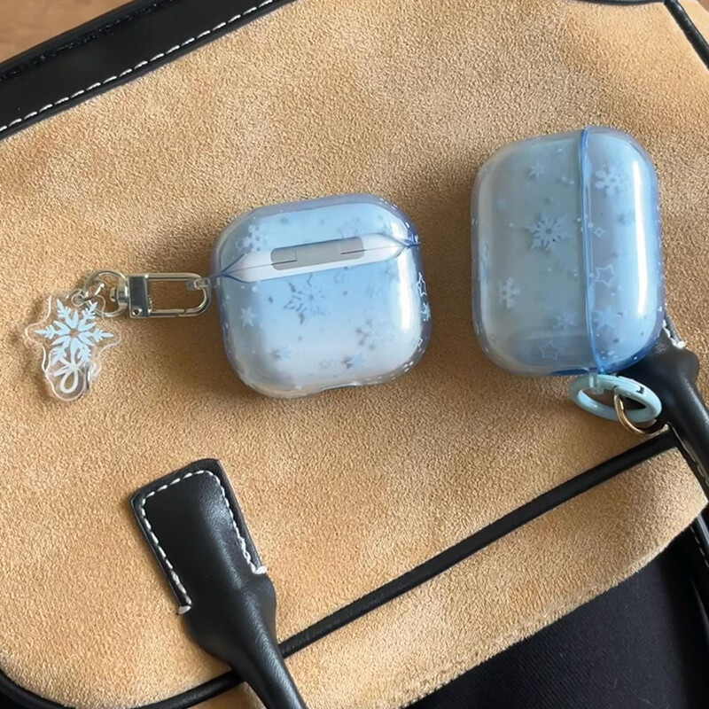 prekrasna zimska pahulja gradijent plava tpu maska za slušalice za airpods 4 2024 nova bluetooth torbica za slušalice za airpods 1 2 3 pro 2