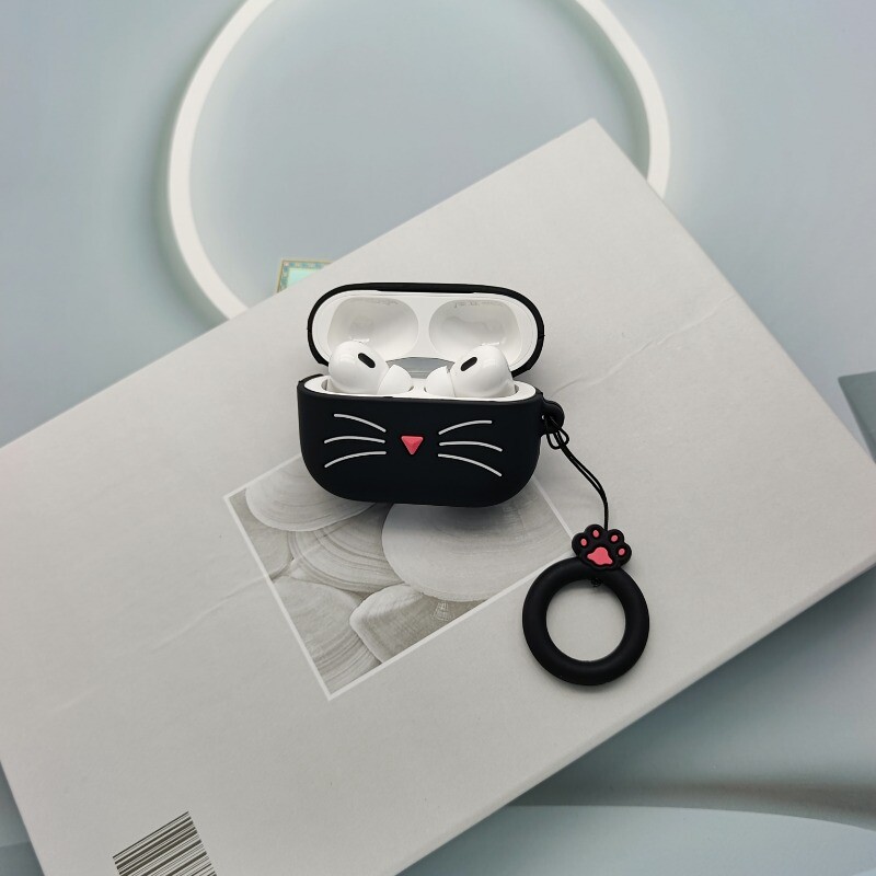 Zaštitna futrola za slušalice dizajna slatke bradate mačke Silikonski materijal prikladan za AirPods 1/2/3/Pro zaštitna futrola za slušalice
