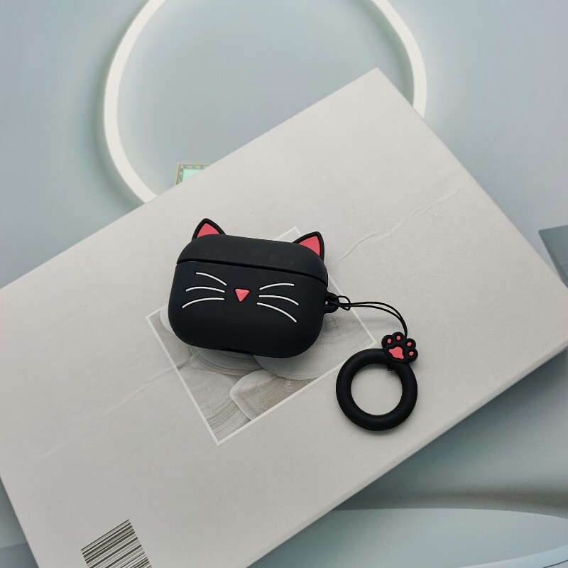 Zaštitna futrola za slušalice dizajna slatke bradate mačke Silikonski materijal prikladan za AirPods 1/2/3/Pro zaštitna futrola za slušalice