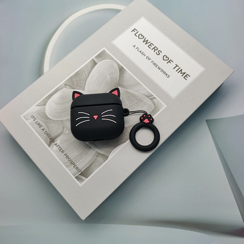 Zaštitna futrola za slušalice dizajna slatke bradate mačke Silikonski materijal prikladan za AirPods 1/2/3/Pro zaštitna futrola za slušalice