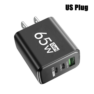 GaN greito įkrovimo 65 W USB tipo C įkroviklis EU KR PD 3.0 greito įkrovimo sienelė telefono adapteriui, skirta iPhone 15 Xiaomi Huawei Samsung