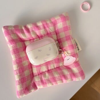 Ins Pink Bow with Cute Little Dog μενταγιόν θήκη για AirPods 1 ή 2 3 4 Pro 2 Θήκες ακουστικών