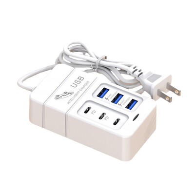 6 U 1 USB punjač 35 W PD tip C punjač za brzo punjenje zidni adapter za telefon brzi punjač 3.0 USB čvorište EU US utikač USB punjač tipa C