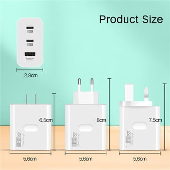 160 W USB зарядно устройство USB Type C Адаптер за бързо зареждане Quick Charge 3.0 PD Зарядно устройство за мобилен телефон за iPhone Samsung Xiaomi Redmi OPPO