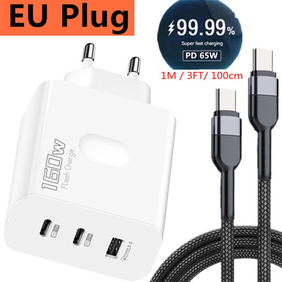 160 W USB töltő USB Type C gyorstöltő adapter gyorstöltő 3.0 PD mobiltelefon töltő iPhone-hoz Samsung Xiaomi Redmi OPPO