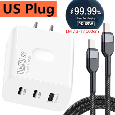 Încărcător USB 160W Adaptor de încărcare rapidă USB tip C Încărcare rapidă 3.0 PD Încărcător pentru telefon mobil pentru iPhone Samsung Xiaomi Redmi OPPO