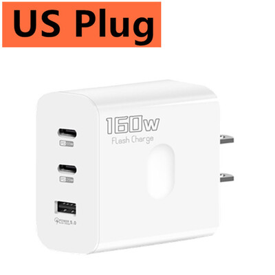 Încărcător USB 160W Adaptor de încărcare rapidă USB tip C Încărcare rapidă 3.0 PD Încărcător pentru telefon mobil pentru iPhone Samsung Xiaomi Redmi OPPO