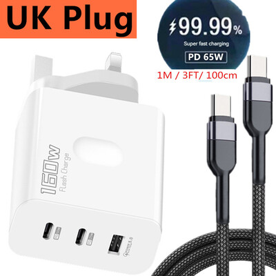 Încărcător USB 160W Adaptor de încărcare rapidă USB tip C Încărcare rapidă 3.0 PD Încărcător pentru telefon mobil pentru iPhone Samsung Xiaomi Redmi OPPO