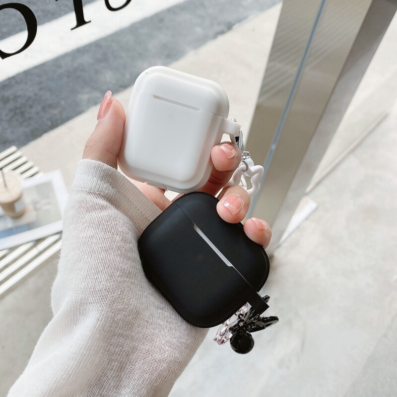 Jednostavna crno-bijela silikonska torbica za Airpods Pro bežične Bluetooth slušalice Zaštitna torbica za Airpods 3 2 1 Pro2 Mekana korica