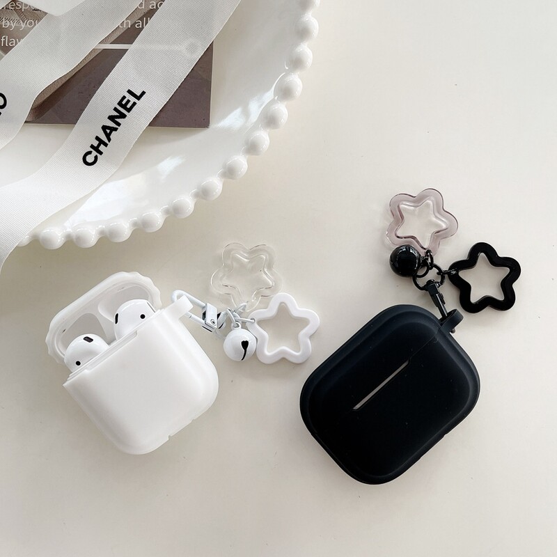 Jednostavna crno-bijela silikonska torbica za Airpods Pro bežične Bluetooth slušalice Zaštitna torbica za Airpods 3 2 1 Pro2 Mekana korica