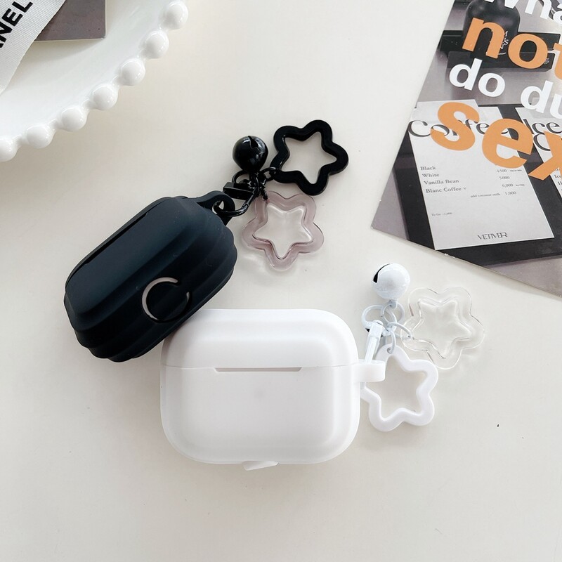 Jednostavna crno-bijela silikonska torbica za Airpods Pro bežične Bluetooth slušalice Zaštitna torbica za Airpods 3 2 1 Pro2 Mekana korica
