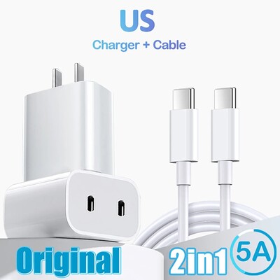 40W USB PD punjač 2 porta Tip C Quick Charge EU/US utikač za iPhone15 Huawei Samsung Xiaomi Adapter punjača za brzo punjenje telefona