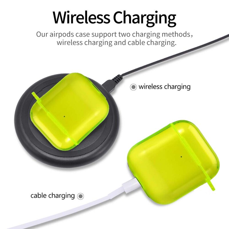 Neonska fluorescentna torbica za slušalice u boji za Apple Airpods 2 ili 1 kućišta Poklopac za bežične slušalice za Airpods Pro 3 meke TPU futrole