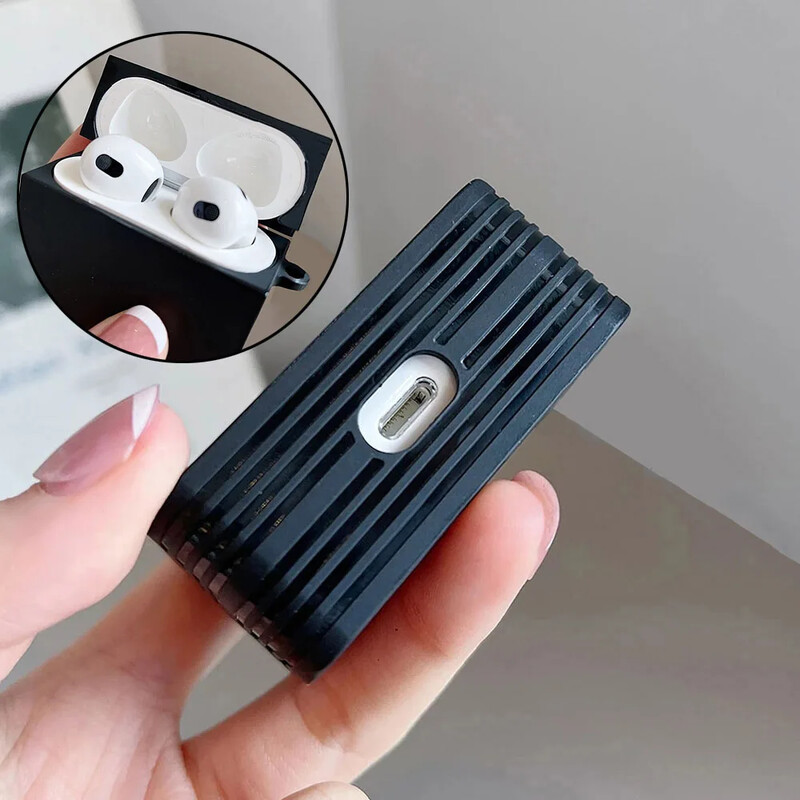 Cvjetna futrola za AirPods crna futrola za bežične Bluetooth slušalice za Apple Airpods 1 2 3 Pro 2 zaštitna torbica