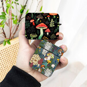 Mushroom AirPods Case Crna futrola za bežične Bluetooth slušalice za Apple Airpods 1 2 3 Pro 2 Zaštitna torbica
