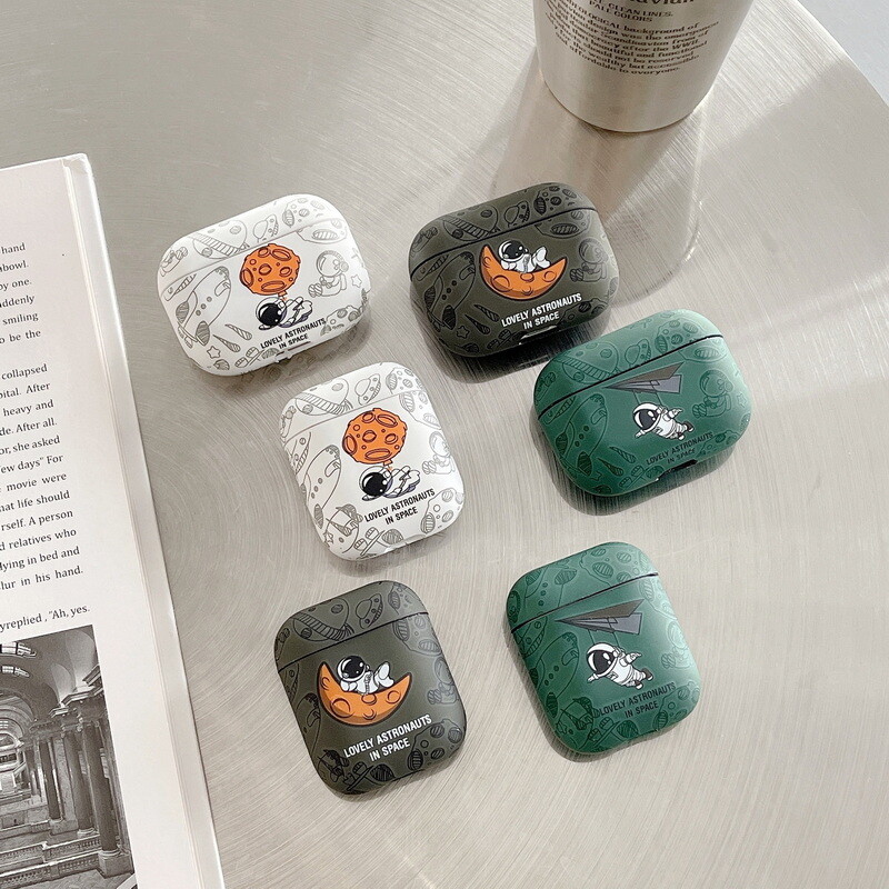 Astronaut Space Moon kõrvaklappide pehme ümbris Apple Airpods 3 2 1 Pro 2 kõrvaklappide kate jaoks Air Pods Pro2 3. põlvkonna Custodia
