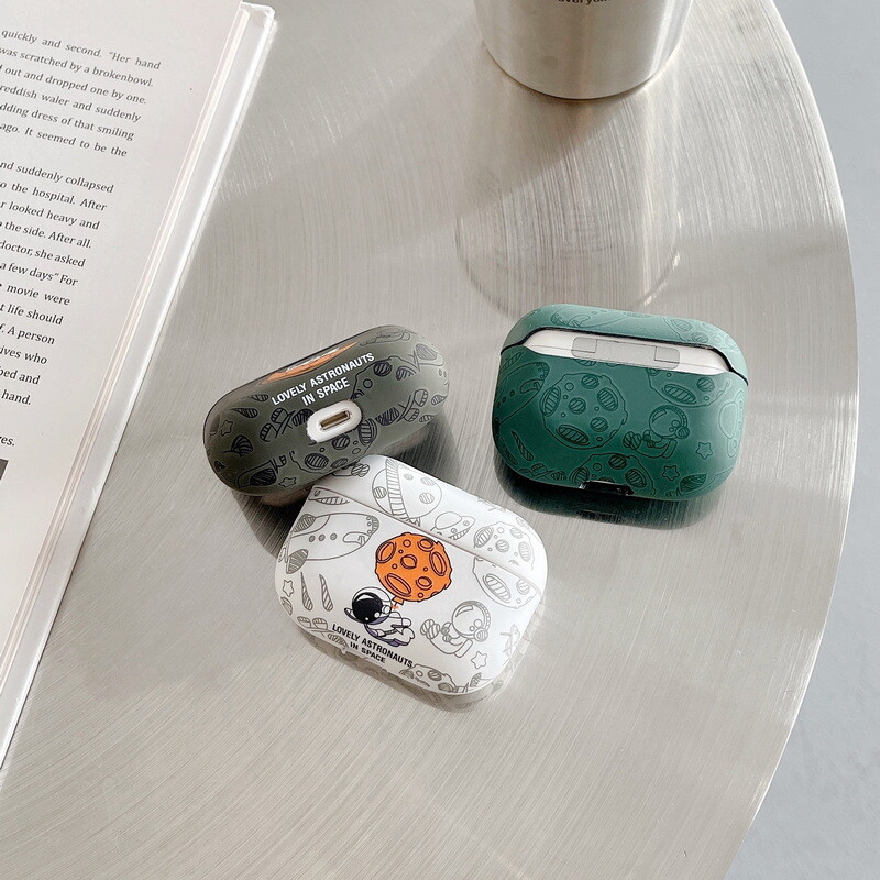 Astronaut Space Moon kõrvaklappide pehme ümbris Apple Airpods 3 2 1 Pro 2 kõrvaklappide kate jaoks Air Pods Pro2 3. põlvkonna Custodia