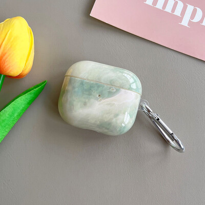 Μόδα μαρμάρινη θήκη για Apple Airpods 1 2 3 Cute κάλυμμα ακουστικών για Air pods Pro 2 1 Airpod Shell Coque με μπρελόκ