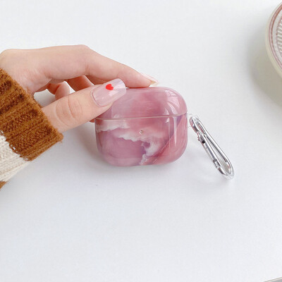 Μόδα μαρμάρινη θήκη για Apple Airpods 1 2 3 Cute κάλυμμα ακουστικών για Air pods Pro 2 1 Airpod Shell Coque με μπρελόκ