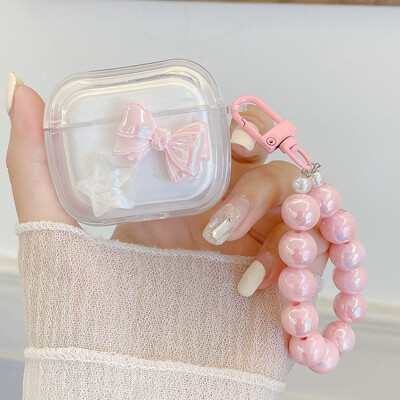 Bow Knot Stars Transparent Case za AirPods Pro 1 2 4 Slušalica Case Chain Cover Capa za AirPods 3 Summer Fresh Pendant Shell