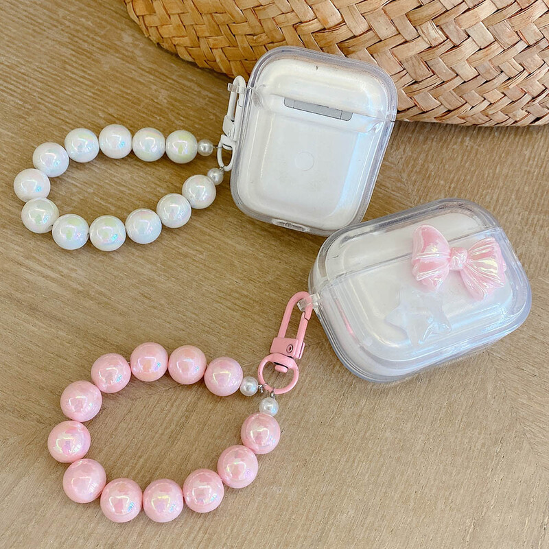 Bow Knot Stars Transparent Case za AirPods Pro 1 2 4 Slušalica Case Chain Cover Capa za AirPods 3 Summer Fresh Pendant Shell