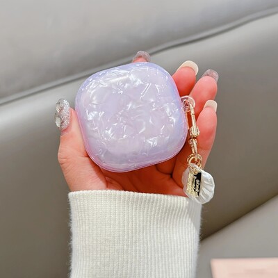 Dreamy White Pink Glossy Shell Case за Samsung Galaxy Live 2 Мек силиконов удароустойчив калъф за слушалки за Galaxy Buds Pro Cover