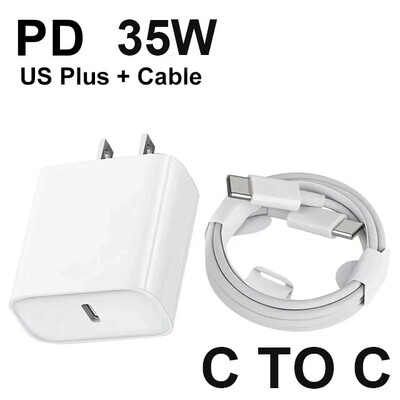 ΝΕΟ Γνήσιος Γρήγορος Φορτιστής PD 35W Για iPhone 16 15 14 13 11 12 Pro Max Plus XR Καλώδιο USB C Αξεσουάρ Καλώδια ταχείας φόρτισης τύπου C