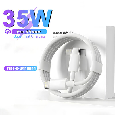 ΝΕΟ Γνήσιος Γρήγορος Φορτιστής PD 35W Για iPhone 16 15 14 13 11 12 Pro Max Plus XR Καλώδιο USB C Αξεσουάρ Καλώδια ταχείας φόρτισης τύπου C
