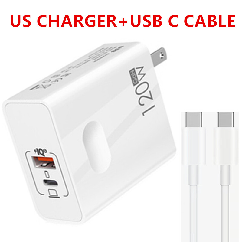 USB C 120W Gan Super Fast PD laadija sülearvuti tahvelarvutitele iPhone 15 iPad Macbook OPPO Samsung Xiaomi USB kiirlaadimisadapter