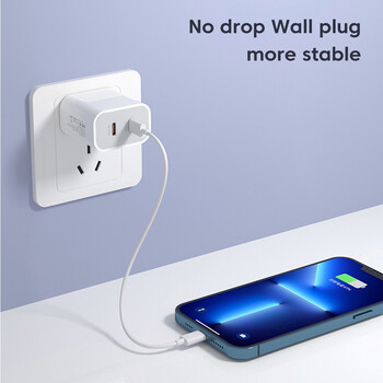 Olaf 40W USB C зарядно Quick Charge QC 3.0 Dual PD зарядно устройство Type C Адаптер за бързо зарядно устройство за iPhone Xiaomi Samsung Huawei Phone