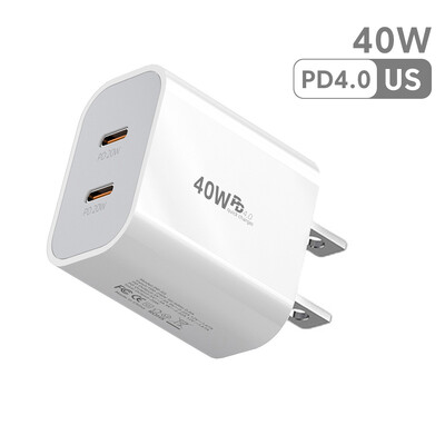 Olaf 40W USB C laadija Quick Charge QC 3.0 Dual PD Charger Type C Fast Charger Adapter iPhone Xiaomi Samsung Huawei telefoni jaoks