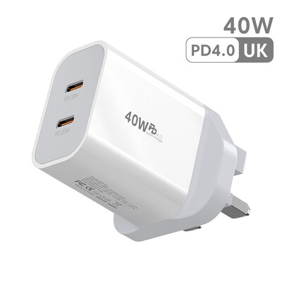 Olaf 40W USB C laadija Quick Charge QC 3.0 Dual PD Charger Type C Fast Charger Adapter iPhone Xiaomi Samsung Huawei telefoni jaoks