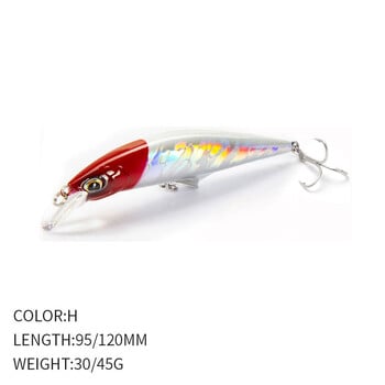 Bait Lure 95mm/120mm Submersible Fake Bait Long Distance Bionic Minnow Fishing Lure Freshwater Stream 9093