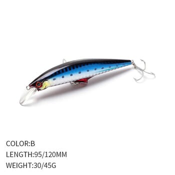 Bait Lure 95mm/120mm Submersible Fake Bait Long Distance Bionic Minnow Fishing Lure Freshwater Stream 9093