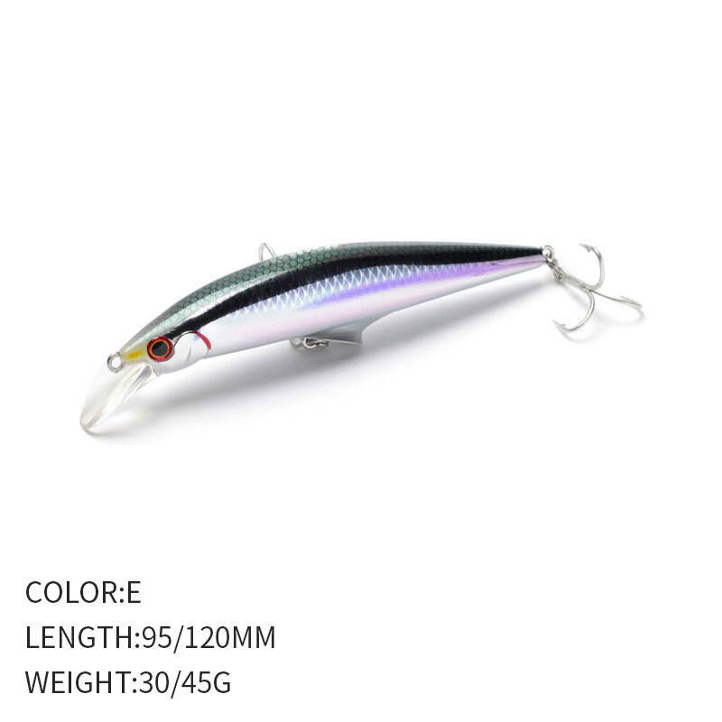 Mamac 95 mm/120 mm podvodni lažni mamac Bionic Minnow ribolov mamac za velike udaljenosti Slatkovodni tok 9093