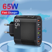 65W 6 priključaka USB punjač Brzo punjenje Quick Charge 3.0 Putni punjač za iPhone Samsung Xiaomi Adapter za mobilni telefon EU/US utikač