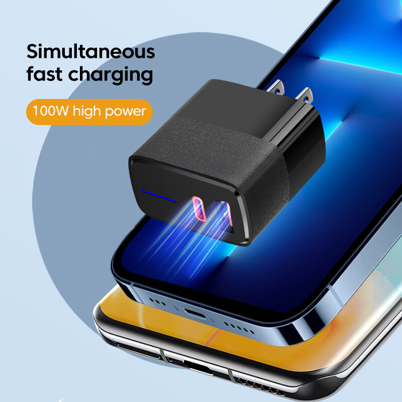 Elough 100W brzo punjenje USB LED punjač PD Quick Charge 5.0 USB tip C adapter punjača za iPhone Max Samsung Xiaomi Huawei