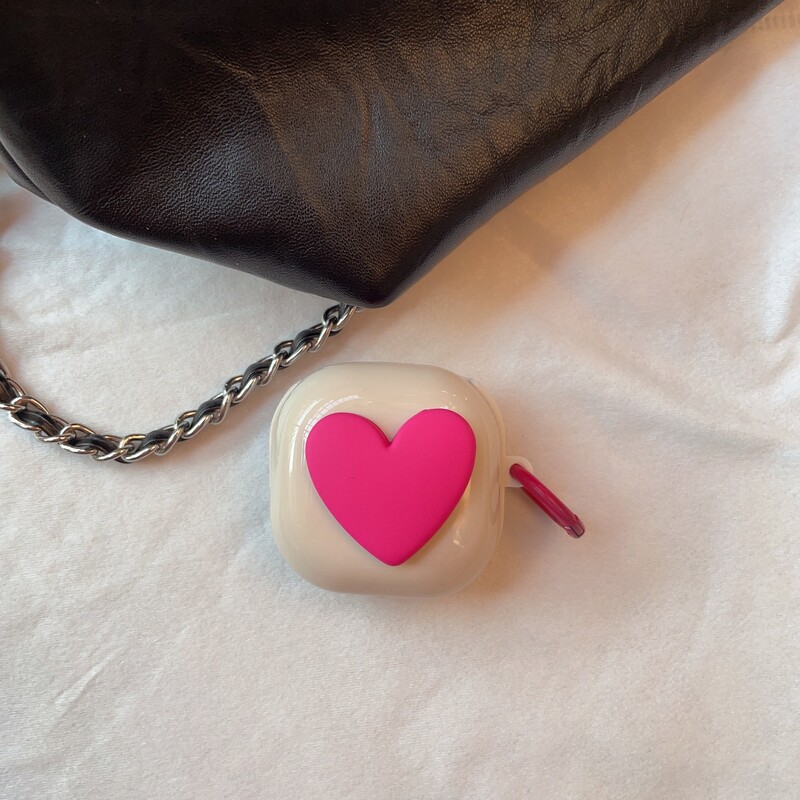 Για Samsung Galaxy Buds 2 Pro / Buds FE / 2PRO Θήκη Cute Heart TPU Θήκη ακουστικών για Samsung Buds Live With Hook