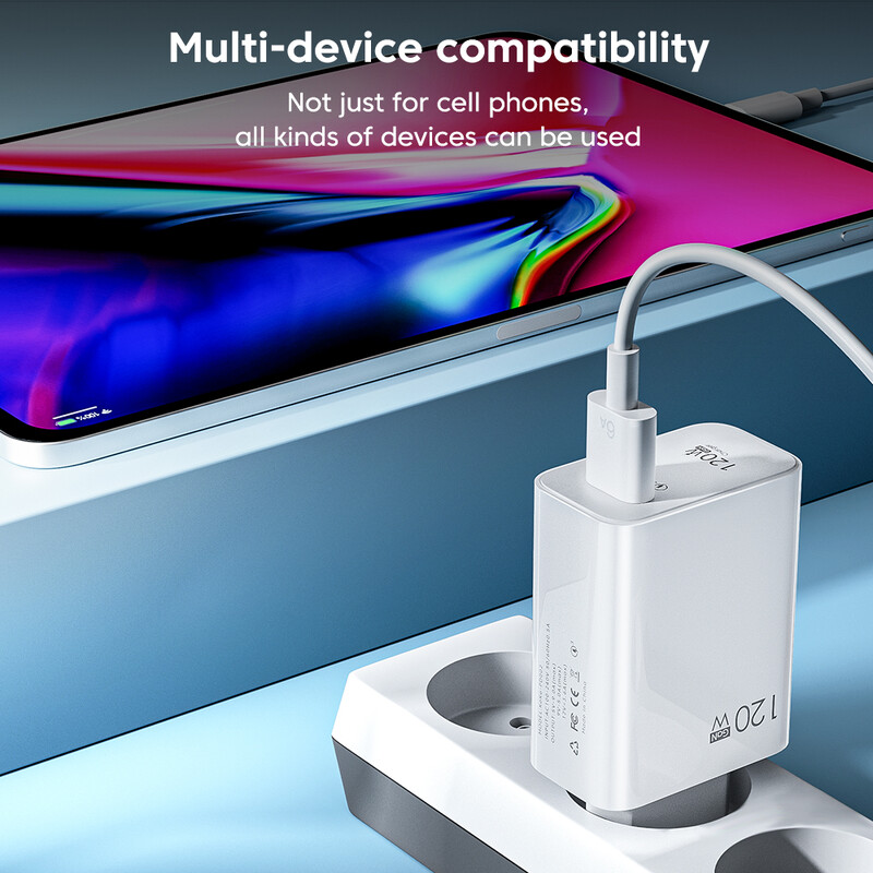 120 W USB įkroviklis Greitas įkrovimas 3.0 USB C laidas C tipo įkrovimo laidas Greitas telefono įkroviklis Sieninis adapteris, skirtas iPhone iPad Xiaomi Samsung