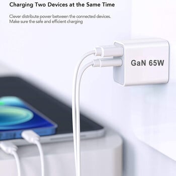 USB-C щепсел за бързо зареждане AU EU UK US 65W PD зарядно USB за iPhone 14 Xiaomi HUAWEI Блок за бързо зареждане на Samsung