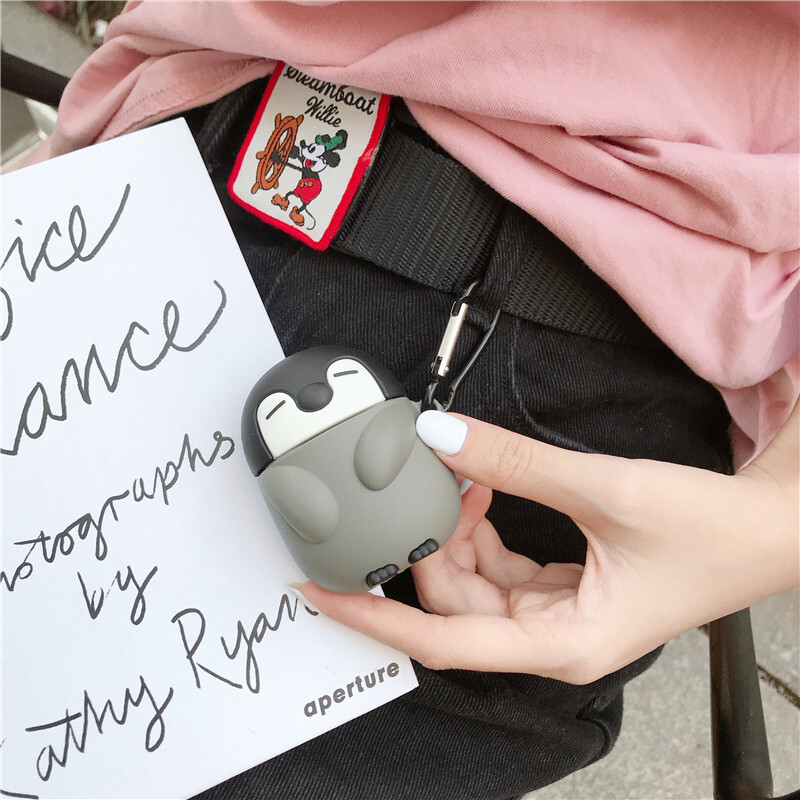 Slatka maska s pingvinom za Apple Airpods 1 2 3 Silikonska futrola za bežične Bluetooth slušalice za Airpods Pro Kutija za punjenje