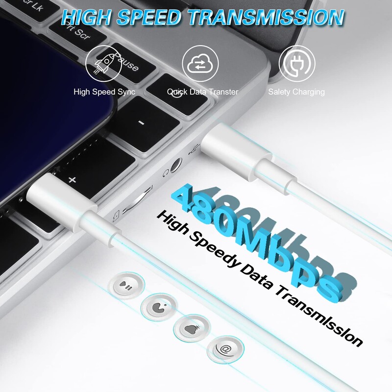 40 W dvigubas PD įkroviklis 2 prievadai USB tipo C įkroviklis Greitas įkrovimas skirtas iPhone 15 14 13 Samsung Xiaomi Oppo telefono įkroviklis greitas įkroviklis