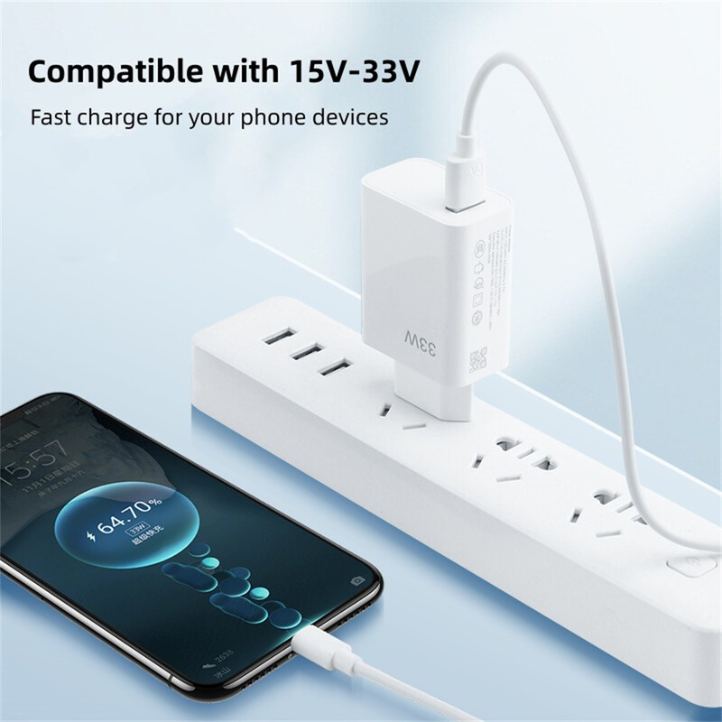 USB punjač 33W brzo punjenje EU/US utikač zidni punjač 6A tip C kabel za Xiaomi Redmi K30 K40 iPhone adapter za brzo punjenje telefona