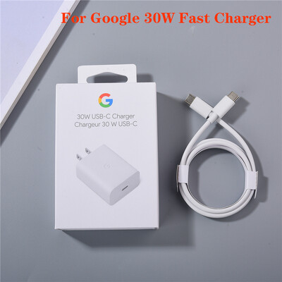 Încărcător original de 30 W pentru Google Pixel 6 7 8 Pro XL 3 4A Adaptor de alimentare cu priză UE/SUA/UK Încărcare rapidă compatibil cu dispozitive USB-C