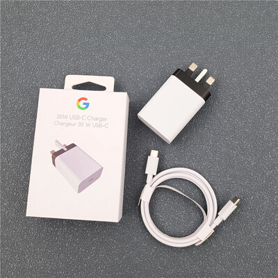 Încărcător original de 30 W pentru Google Pixel 6 7 8 Pro XL 3 4A Adaptor de alimentare cu priză UE/SUA/UK Încărcare rapidă compatibil cu dispozitive USB-C