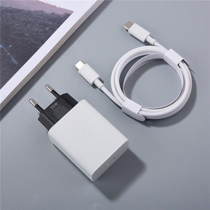 Încărcător original de 30 W pentru Google Pixel 6 7 8 Pro XL 3 4A Adaptor de alimentare cu priză UE/SUA/UK Încărcare rapidă compatibil cu dispozitive USB-C