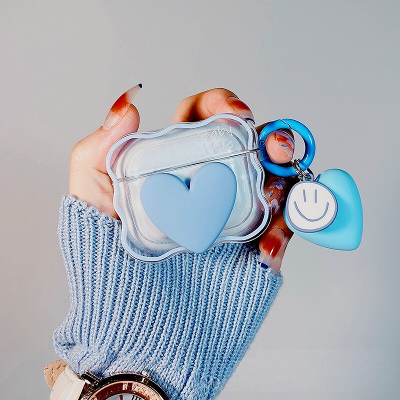 Bow Wave Case za Apple AirPods 3 Case Purple Floral Girls Cover za AirPods 1 2 AirPods Pro bežična kutija s privjeskom za ključeve Ins 3D