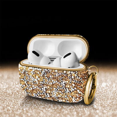 Luksuzna 3D elegantna galvanizirana mekana torbica za Airpods Pro 1 2 3 bežične Bluetooth slušalice slatka navlaka s privjeskom za ključeve