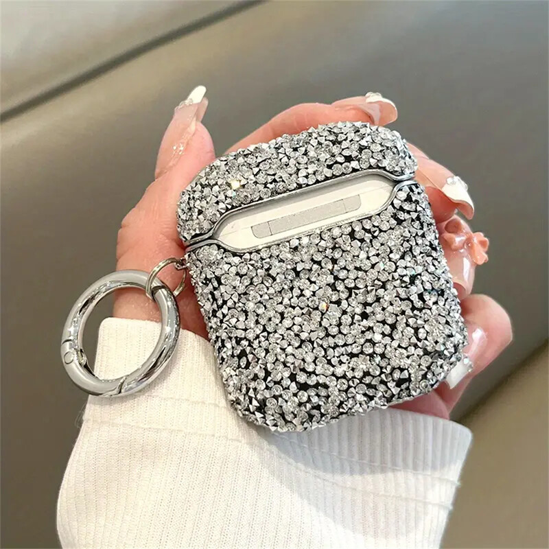 Luksuzna 3D elegantna galvanizirana mekana torbica za Airpods Pro 1 2 3 bežične Bluetooth slušalice slatka navlaka s privjeskom za ključeve