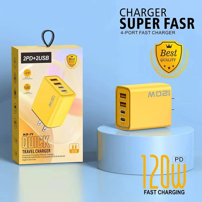 Φορτιστής USB 120W QC 3.0 Type C Γρήγορη φόρτιση PD για iPhone 12 13 Samsung S21 Xiaomi Huawei Κινητό τηλέφωνο ΕΕ/ΗΠΑ Φορτιστής τοίχου